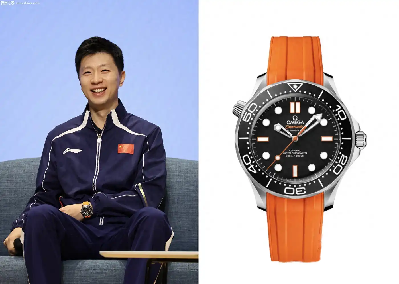 马龙同款欧米茄海马300米橙针腕表来了！春夏戴它出门，气质瞬间拉满 | 奈斯探表